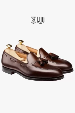 Brown Leather Loafer Shoes by LUQ